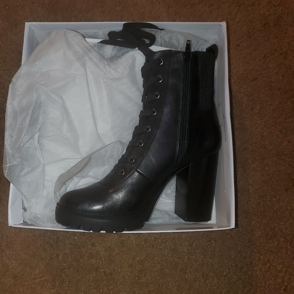 Latch Heeled Combat Boot - Picture 5 of 5